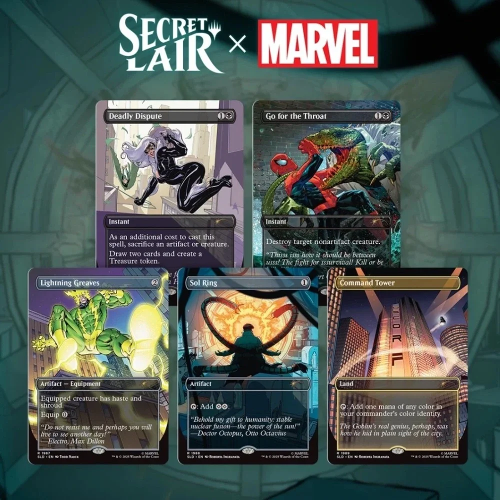 Magic The Gathering Secret Lair x Marvel Spider-Man Villainous Plots NEW